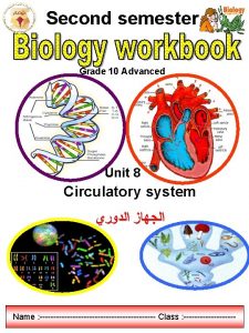 Second semester Grade 10 Advanced Unit 8 Circulatory