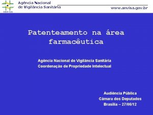 Agncia Nacional de Vigilncia Sanitria www anvisa gov