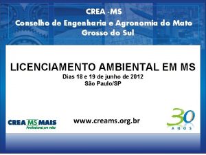 CREA MS Conselho de Engenharia e Agronomia do