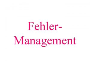 Fehler Management Es soll der Ersatzwiderstand zweier parallel