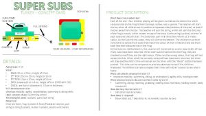 SUPER SUBS TURKEY CONCEPT CARD TOP VIEW SUBS