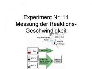 Experiment Nr 11 Messung der Reaktions Geschwindigkeit Zur