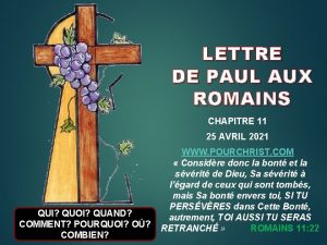 LETTRE DE PAUL AUX ROMAINS CHAPITRE 11 25