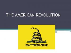 THE AMERICAN REVOLUTION BEFORE THE REVOLUTION 13 colonies