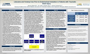 Lidocaine and Fentanyl Use Prior to Endotracheal Intubation