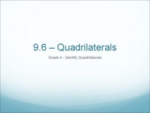 9 6 Quadrilaterals Grade 4 Identify Quadrilaterals Set