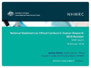 National Statement on Ethical Conduct in Human Research