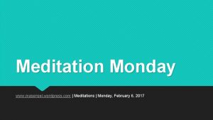 Meditation Monday www masensei wordpress com Meditations Monday