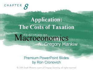 CHAPTER 8 Application The Costs of Taxation Macroeonomics