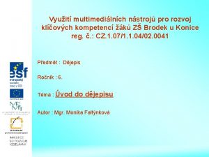 Vyuit multimedilnch nstroj pro rozvoj klovch kompetenc k