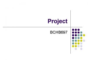 Project BCHB 697 Project l Webapplication for exploring