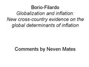BorioFilardo Globalization and inflation New crosscountry evidence on