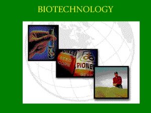 BIOTECHNOLOGY What is Biotechnology the use of living