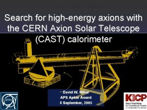 Search for highenergy axions with the CERN Axion