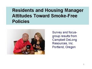 Residents and Housing Manager Attitudes Toward SmokeFree Policies