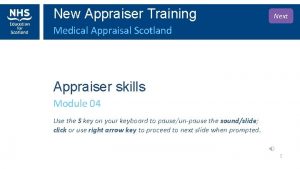 New Appraiser Training Next Medical Appraisal Scotland Appraiser