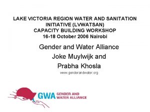 LAKE VICTORIA REGION WATER AND SANITATION INITIATIVE LVWATSAN