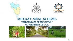 MID DAY MEAL SCHEME DIRECTORATE OF EDUCATION GOVERNMENT