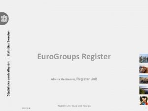 Euro Groups Register Almira Hecimovic Register Unit 2012