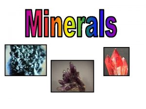 Background before studying Minerals and Rocks http safeshare