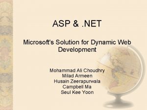 ASP NET Microsofts Solution for Dynamic Web Development