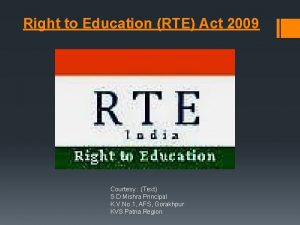 Right to Education RTE Act 2009 Courtesy Text