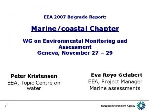 EEA 2007 Belgrade Report Marinecoastal Chapter WG on