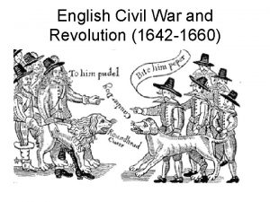 English Civil War and Revolution 1642 1660 Charles