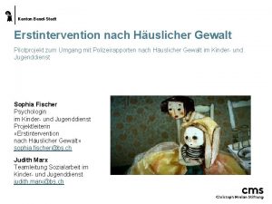 Kanton BaselStadt Erstintervention nach Huslicher Gewalt Pilotprojekt zum