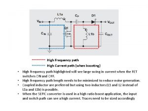 High Frequency path High Current path when boosting