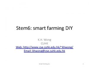 Stem 6 smart farming DIY K H Wong