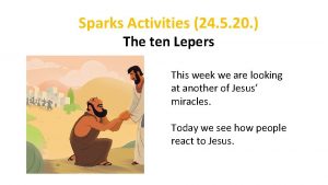 Sparks Activities 24 5 20 The ten Lepers