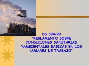 DS 59499 REGLAMENTO SOBRE CONDICIONES SANITARIAS YAMBIENTALES BASICAS