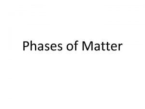 Phases of Matter Grab a piece of construction