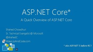 ASP NET Core A Quick Overview of ASP