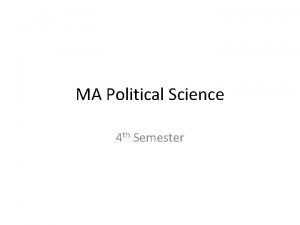 MA Political Science 4 th Semester LGP 403
