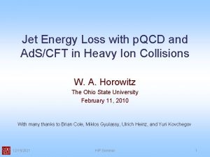 Jet Energy Loss with p QCD and Ad