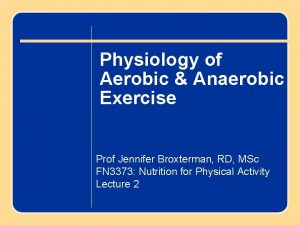 chapter 1 Physiology of Aerobic Anaerobic Exercise Introduction