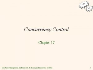 Concurrency Control Chapter 17 Database Management Systems 3