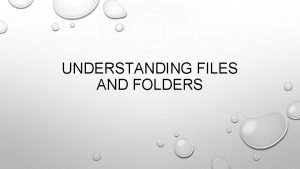 UNDERSTANDING FILES AND FOLDERS ORGANIZATON COMPUTER HARD DRIVES