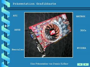 Prsentation Grafikkarte ATI MATROX ASUS 3 Dfx NVIDEA