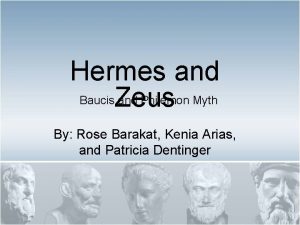 Hermes and Baucis Zeus and Philemon Myth By