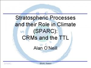 Stratospheric Processes and their Role in Climate SPARC