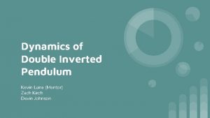 Dynamics of Double Inverted Pendulum Kevin Luna Mentor