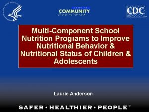 MultiComponent School Nutrition Programs to Improve Nutritional Behavior