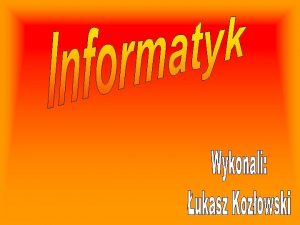 Informatyk Osoba ktra wyksztacia si na specjalist w