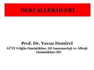 DER ALLERJLER Prof Dr Yavuz Demirel ATF Gs