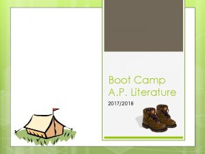 Boot Camp A P Literature 20172018 Inexperienced readers
