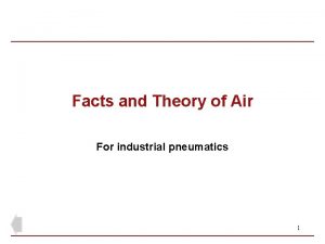 Facts and Theory of Air For industrial pneumatics