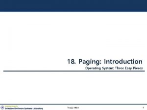 18 Paging Introduction Operating System Three Easy Pieces